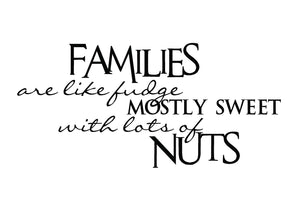Families interior wall quote decal funny sticker