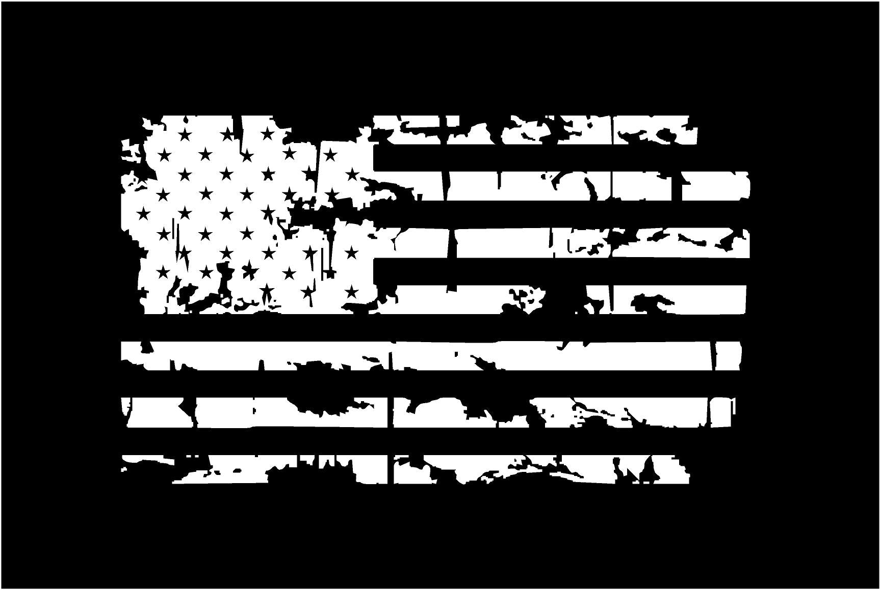 Deplorable Distressed American Flag Vinyl Decal Sticker