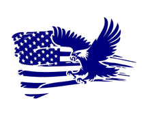 Load image into Gallery viewer, Distressed eagle flag car decal