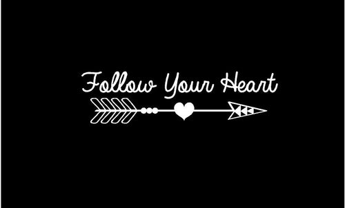 follow your heart arrow decal laptop car truck window boho sticker