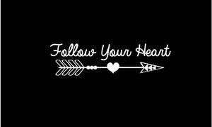 follow your heart arrow decal laptop car truck window boho sticker