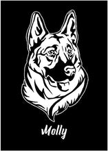 Load image into Gallery viewer, german shepherd decal car truck window customizable dog sticker