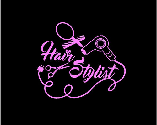 hair stylist decal car truck window salon sticker