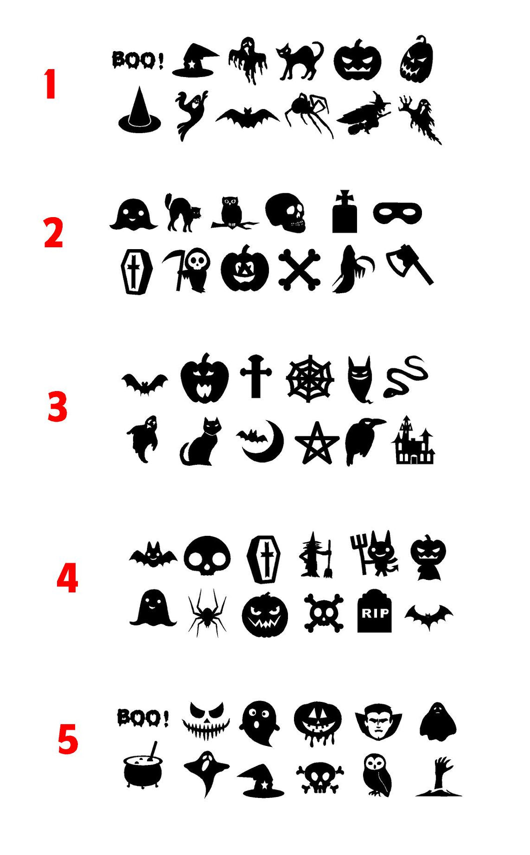 Mini Halloween decals custom vinyl craft project stickers