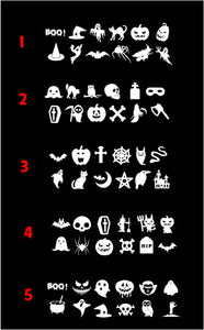 Halloween Mini Decals Custom Vinyl Craft Project Stickers Set of 12