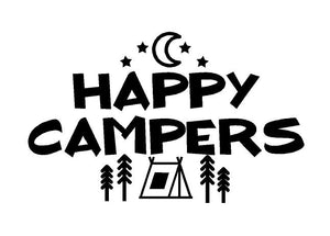 Happy Campers Decal Custom Vinyl car truck window camper rv bumper sticker