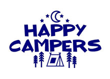 Load image into Gallery viewer, Happy Campers Decal Custom Vinyl car truck window camper rv bumper sticker