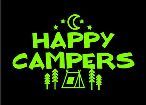 Happy Campers Decal Custom Vinyl car truck window camper rv bumper sticker