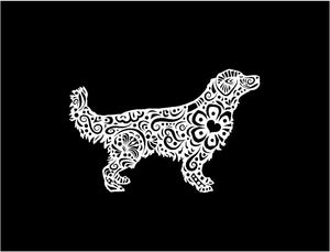 henna golden retriever decal car truck window laptop dog sticker