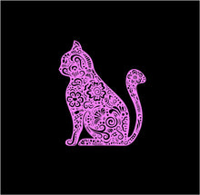 Load image into Gallery viewer, Henna Cat Kitty Fancy Decal Custom Vinyl Laptop Car Window Sticker