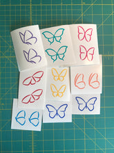 Load image into Gallery viewer, butterfly lineart decals craft project stickers set of 8