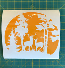 Load image into Gallery viewer, Hunting Wildlife Deer Scene Custom Vinyl Car Truck Window Decal sticker