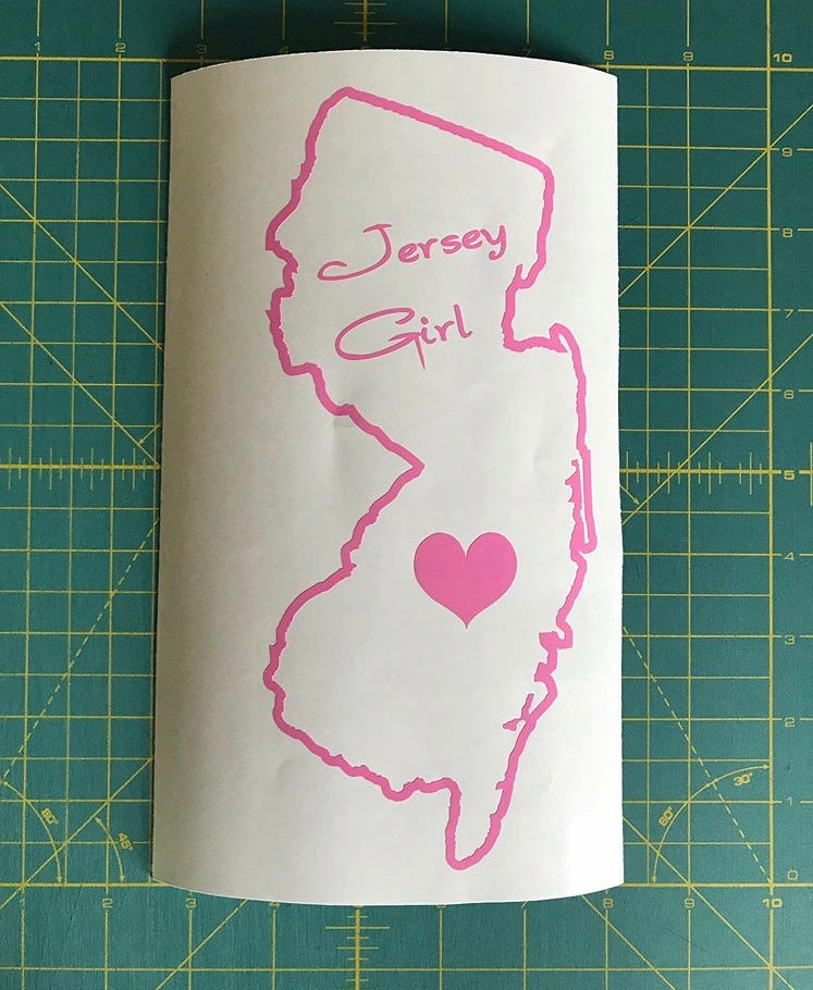 Jersey Girl State Pride Decal Custom Vinyl Car Truck Window Laptop