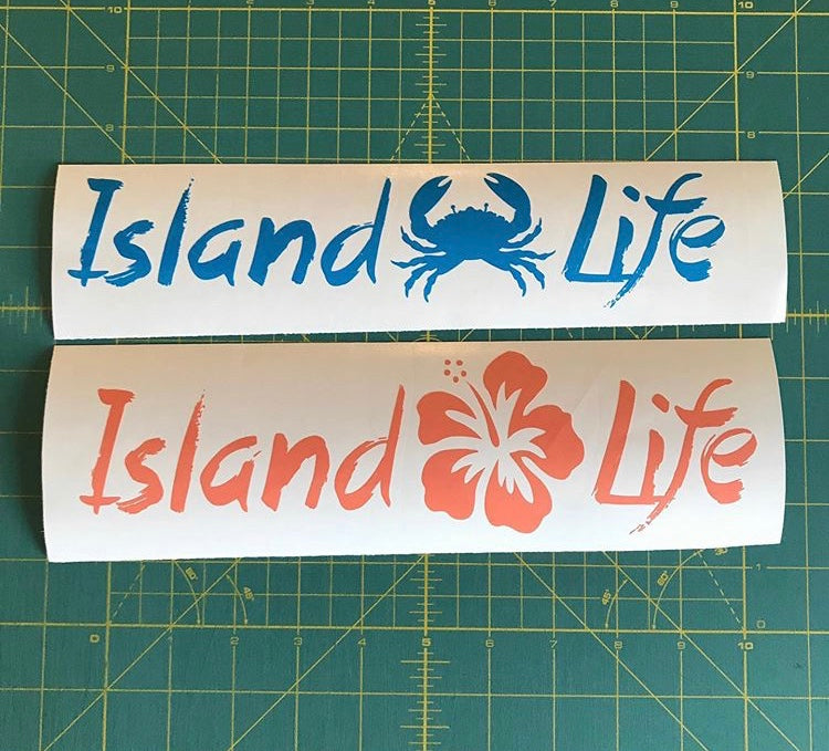 island life decal car truck window tropical sticker