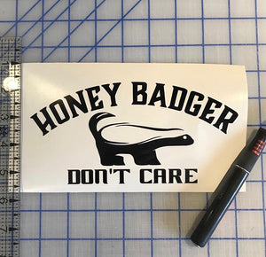 honey badger dont care decal car truck window bumper sticker