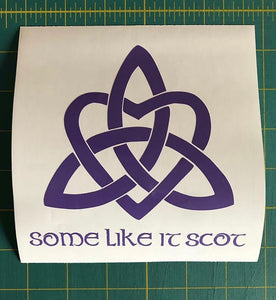 some like it scot celtic trinity heart knot decal car truck window sticker