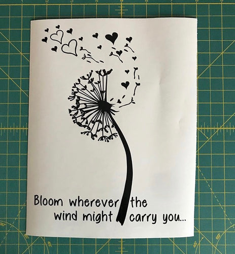 dandelion decal bloom wherever the wind might carry you car sticker