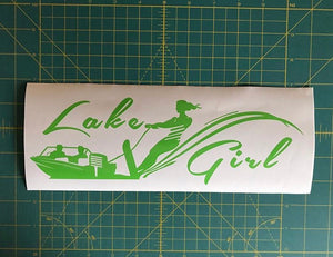 Lake Life Water Skier Boating Decal Custom Vinyl Car Truck Window Sticker