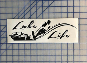Lake Life Water Skier Boating Decal Custom Vinyl Car Truck Window Sticker
