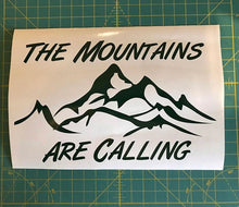 Load image into Gallery viewer, the mountains are calling decal car truck window adventure sticker