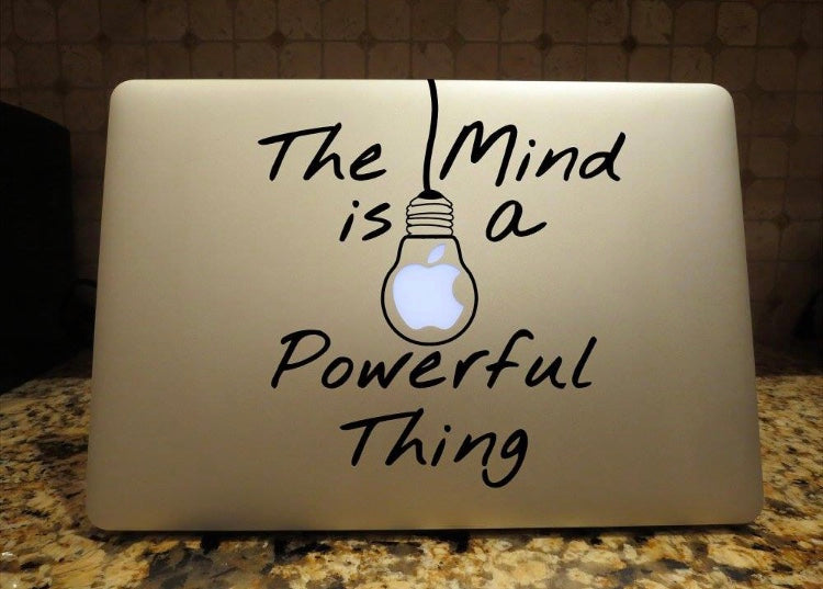 the mind is a powerful thing decal laptop mac sticker