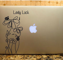 Load image into Gallery viewer, lady luck lady bug floral laptop decal car truck window sticker