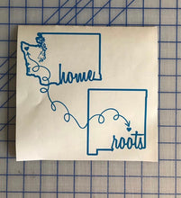 Load image into Gallery viewer, home roots state decal car truck window home away from home sticker