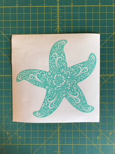 Starfish Henna style Decal Custom Vinyl car truck window sticker