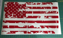 Load image into Gallery viewer, Distressed American Flag Car Truck Decal