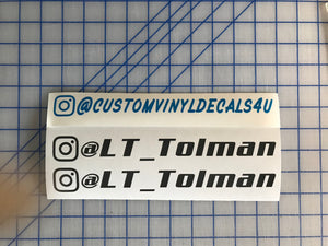 instagram name tag decals