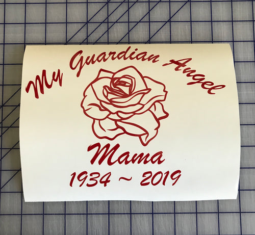 My Guardian Angel Memorial Decal