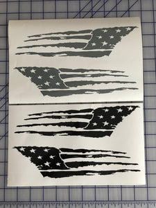 Distressed USA flag decals