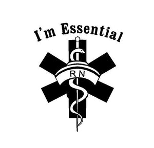 i'm essential rn nurse sticker