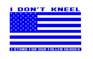 I stand for our fallen heroes flag decal