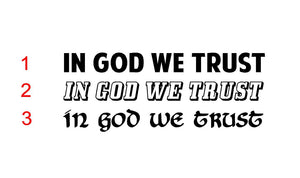 in god we trust decal