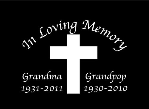 In Loving Memory Memorial Decal Custom car truck window sticker