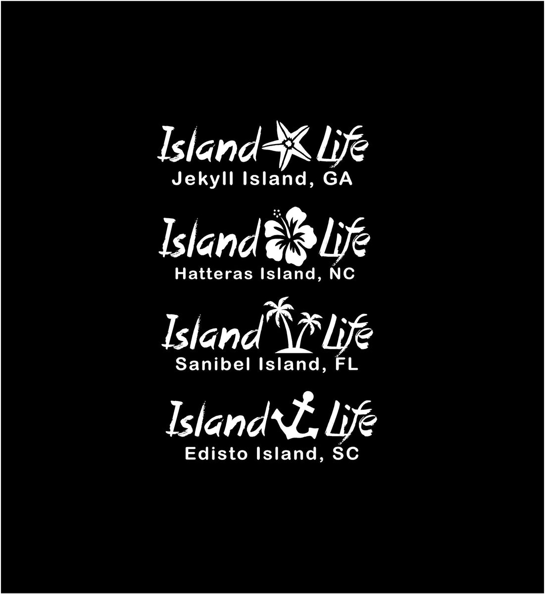 Inlet Life Sticker Island Life Decal Customizable Car Truck window vinyl bumper Sticker ...