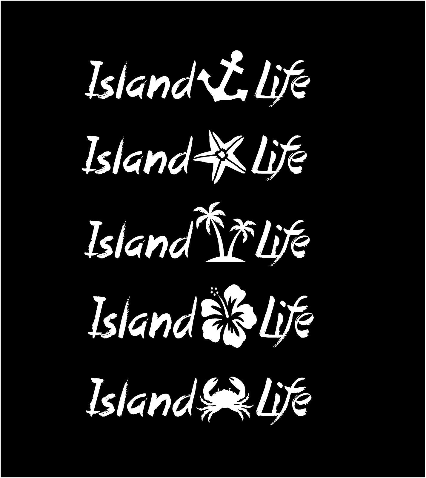 Inlet Life Sticker Island Life Decal Custom Vinyl Car Truck window bumper Sticker ...