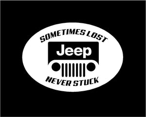 jeep sometimes lost never stuck decal jeep sticker