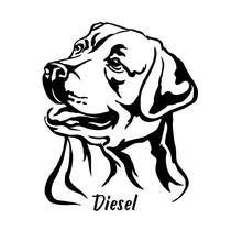 Load image into Gallery viewer, Labrador Retriever Dog Decal Custom Vinyl car truck window lab sticker
