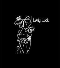 Load image into Gallery viewer, Lady Luck Lady Bug Flower Decal Custom Vinyl laptop car truck window sticker