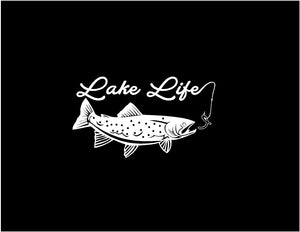 lake life trout decal car truck window fishing decal