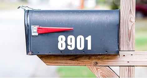 Mailbox number decals