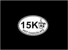 Load image into Gallery viewer, Marathon Decal Hot chocolate marathon 15K custom vinyl car truck window runners sticker