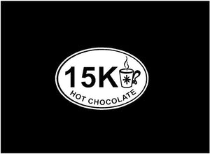Marathon Decal Hot chocolate marathon 15K custom vinyl car truck window runners sticker