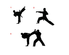 Load image into Gallery viewer, Karate Martial Arts Silhouette Decals Custom Vinyl laptop car truck window Stickers