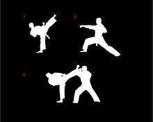Load image into Gallery viewer, karate silhouette decal martial arts car truck window sticker