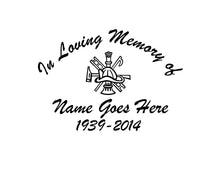 Load image into Gallery viewer, In Loving Memory Memorial Decal Customizable car truck window Sticker
