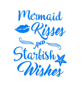 mermaid kisses and starfish wishes sticker