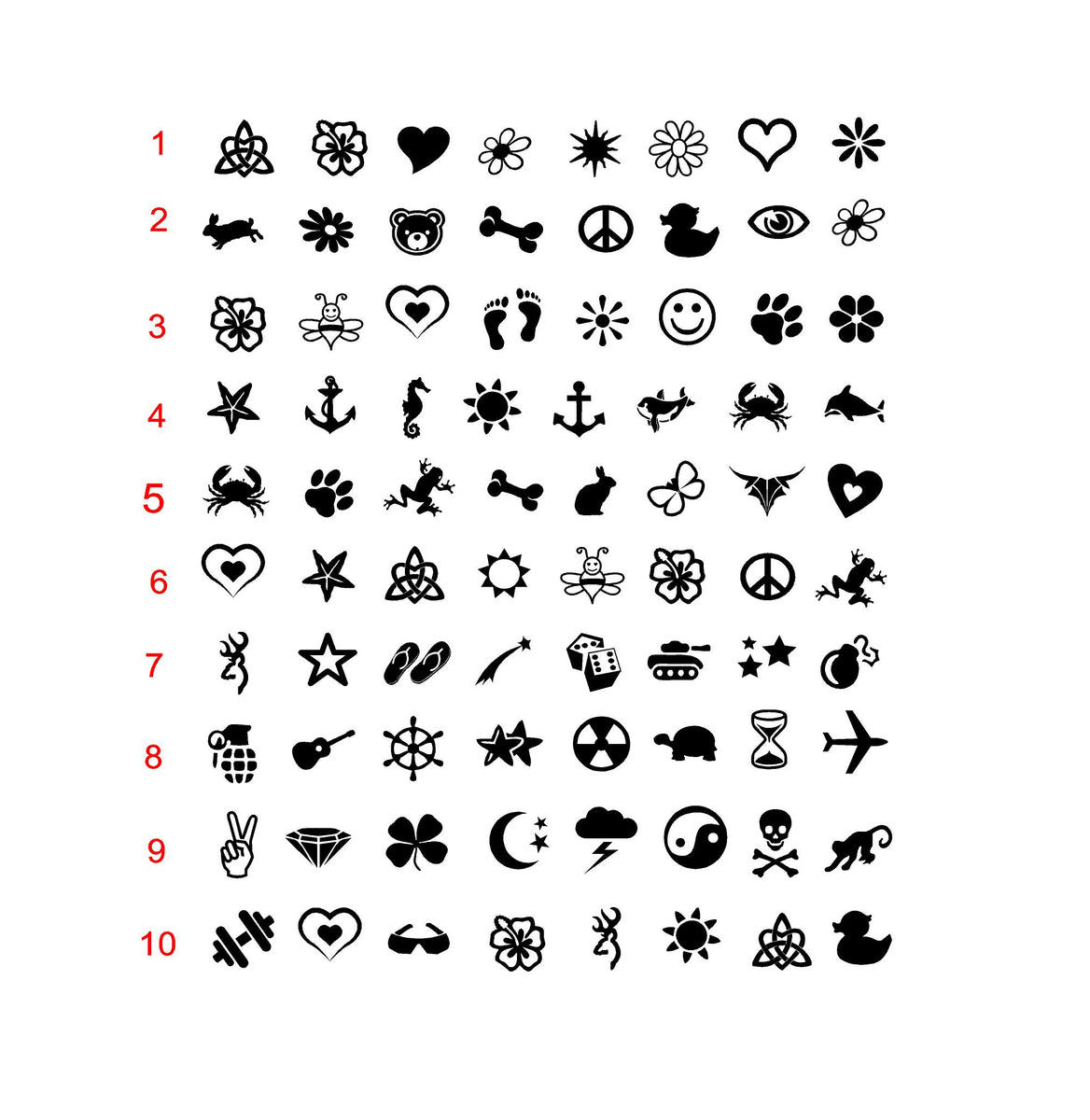 Making Small Decals Mini Decals set of 8 Assorted Custom Craft Project Cell phone Stickers ...